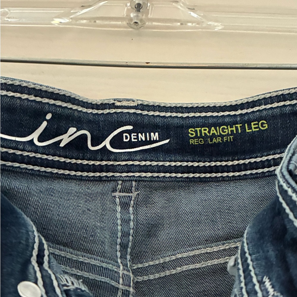 INC International Concepts Women’s Regular Fit Jeans - Medium Blue Wash